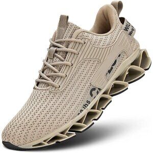 👑Men's Sneakers Khaki Running Blade Casual Breathable Athletic Walking Shoes